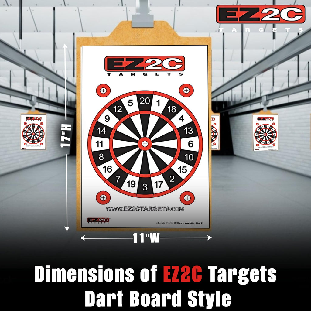 EZ2C Four Fun Game Styles: Paper Targets Shooting Range 11"x17" USA MADE