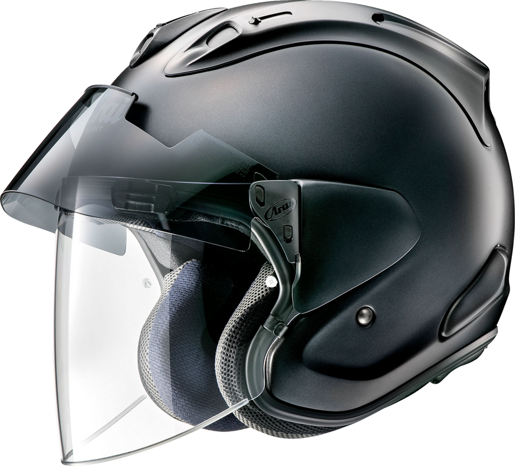 ARAI HELMETS, Arai Helmets Ram-X Black Frost XL - Model 0104-3392 with VAS-Z Shield System and Removable Earcup Covers