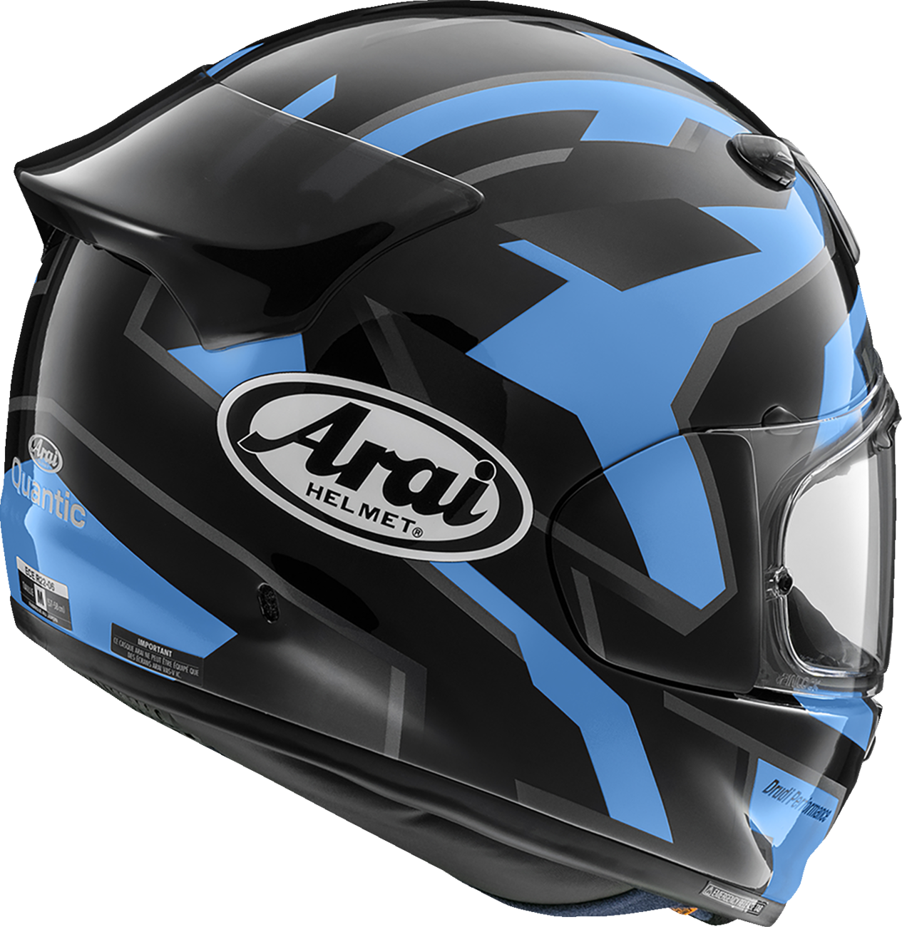 ARAI HELMETS, Arai Helmets Signet-X Robotik Helmet with VAS Shield System and Pinlock MaxVision Lens - Blue, XS