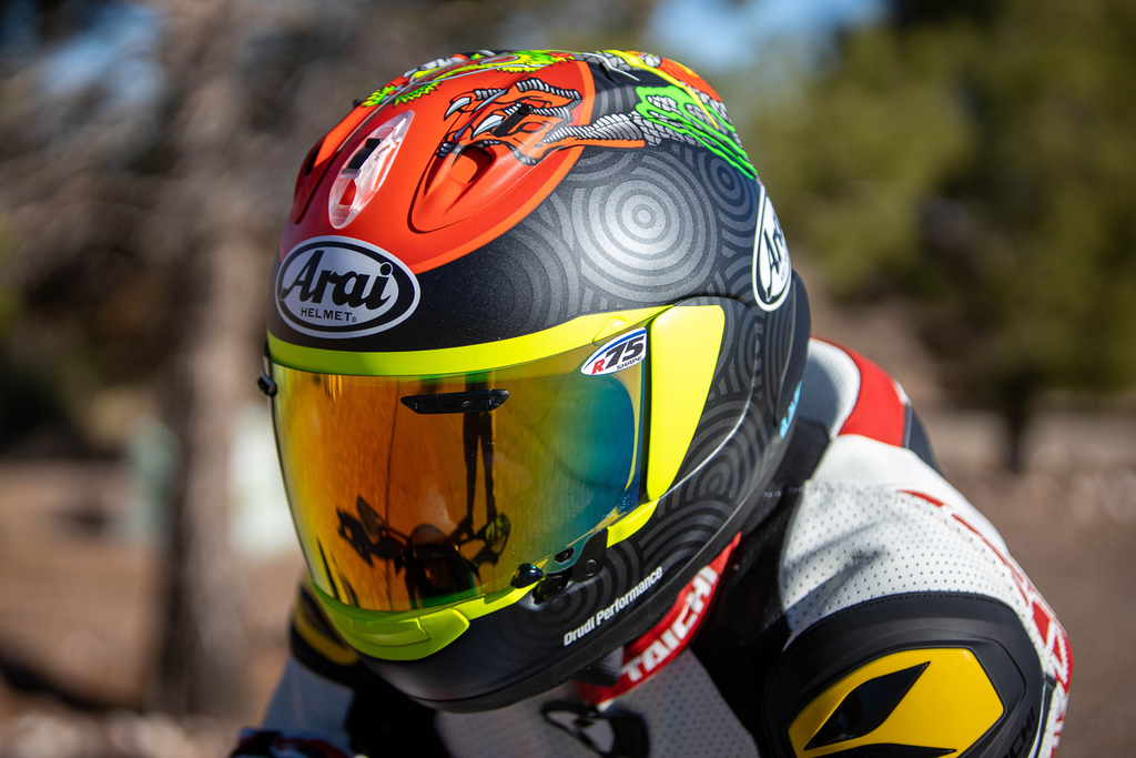 ARAI HELMETS, ARAI Helmets Corsair-X Tatsuki Helmet - Medium 0101-17619 with VAS Shield Mechanism and Advanced Safety Features