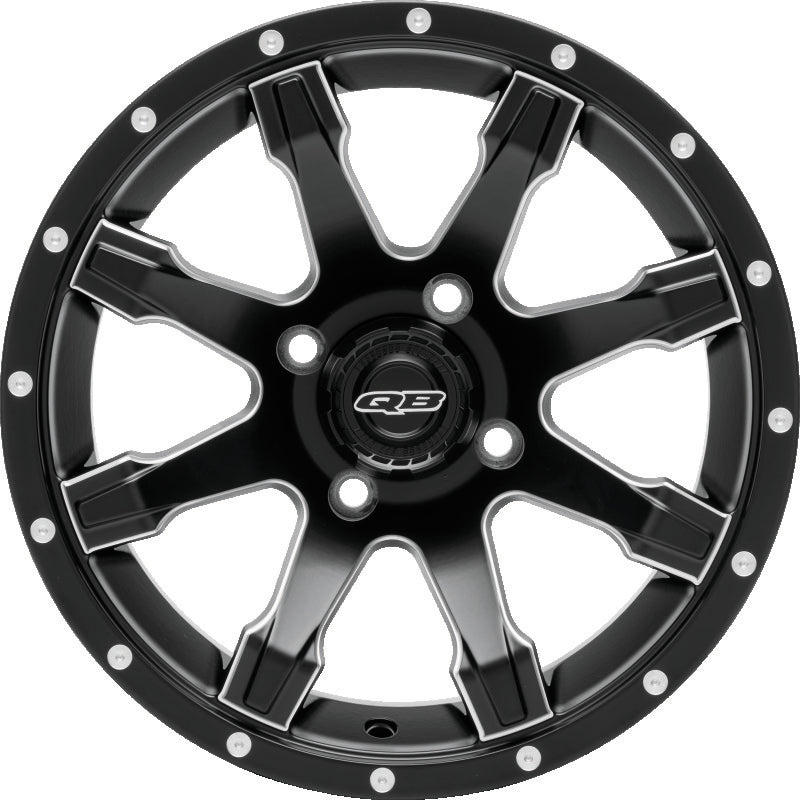 QuadBoss, QuadBoss Grinder 14x7 PowerSports Wheels - 4/110 Bolt Pattern, 5+2 Offset