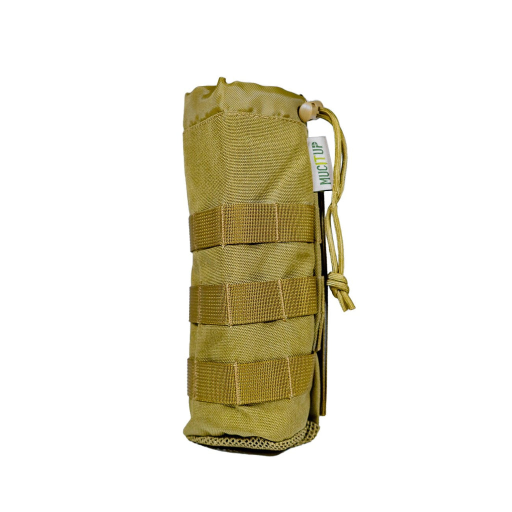 MUCITUP MUCTAC MOLLE Water Bottle Holder 500D Nylon Pouch – Black, Camo, Khaki