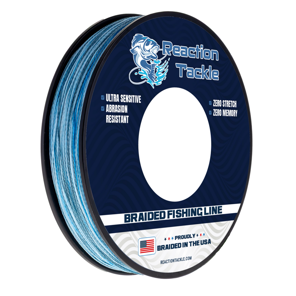 Reaction Tackle BRAIDED IN THE USA Fishing Line- 4X- NEW