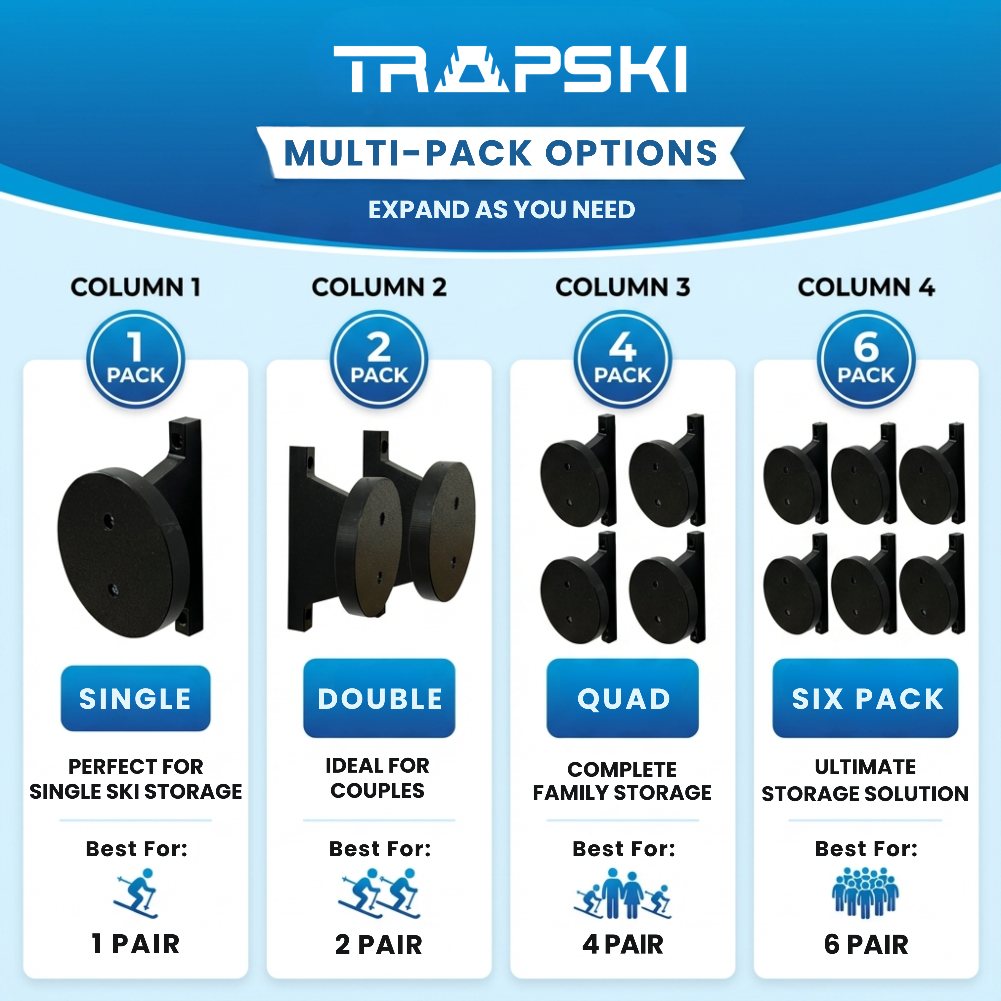 Wall Ski Racks | Binding Wall Hanging Rack | Made in USA