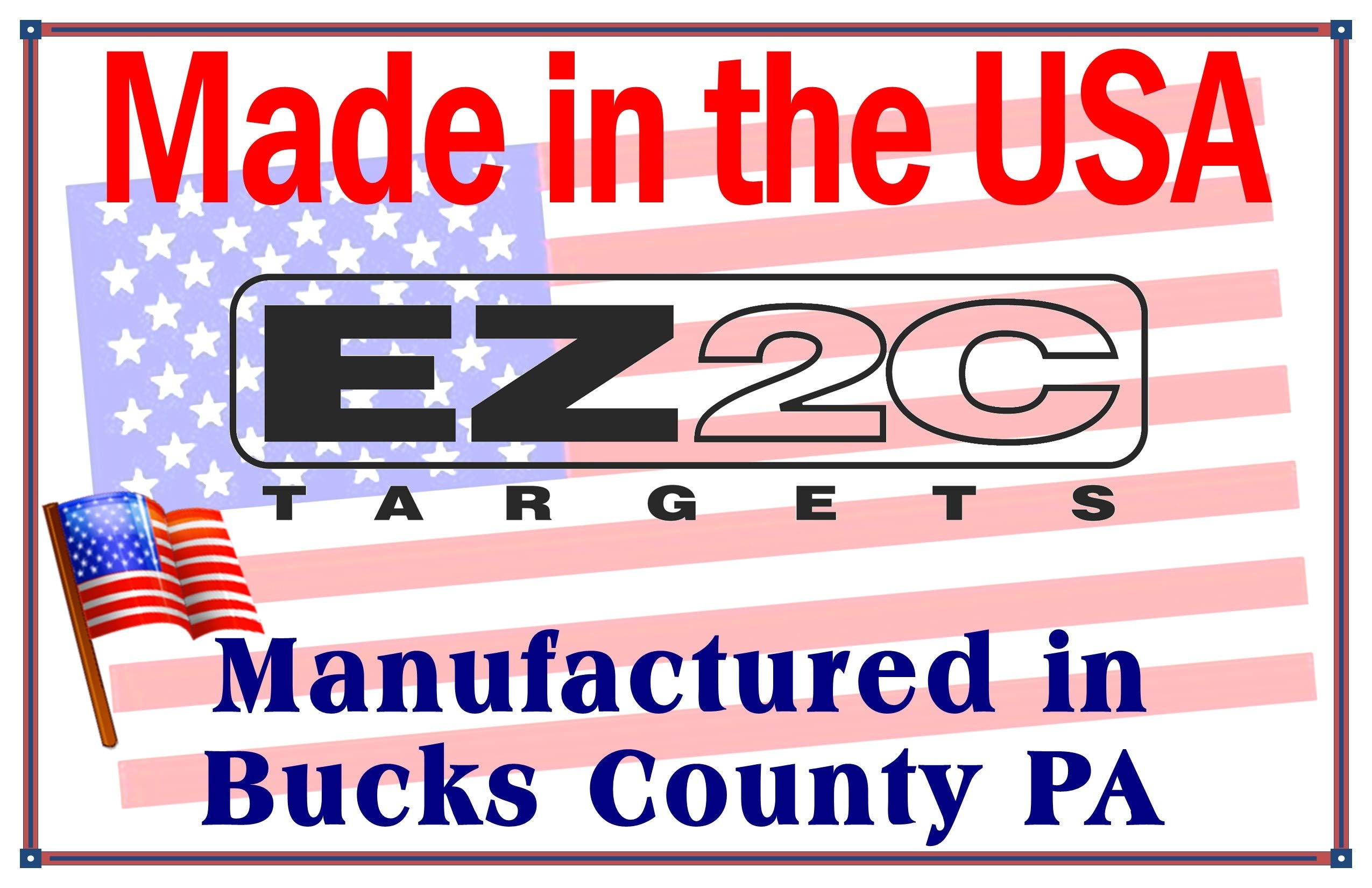 EZ2C Targets Style 5: Bullseye w 1" Grids for Sight-in 11"x17" USA MADE