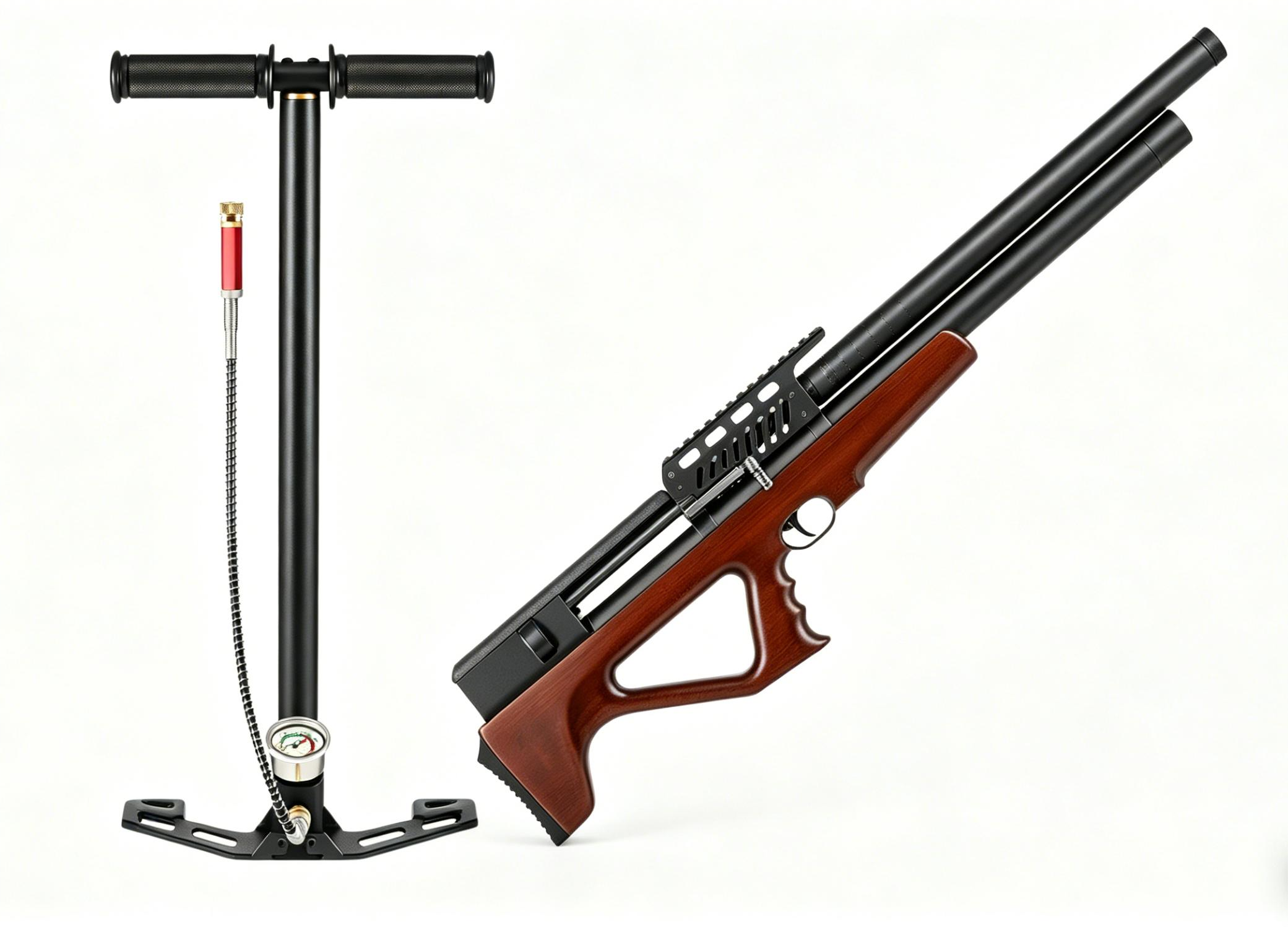Pinty Striker - 9 Pellet .22/.25 Cal PCP Air Gun, 5.5/6.4 mm High Power Air Gun Rifle for Picatinny Rail