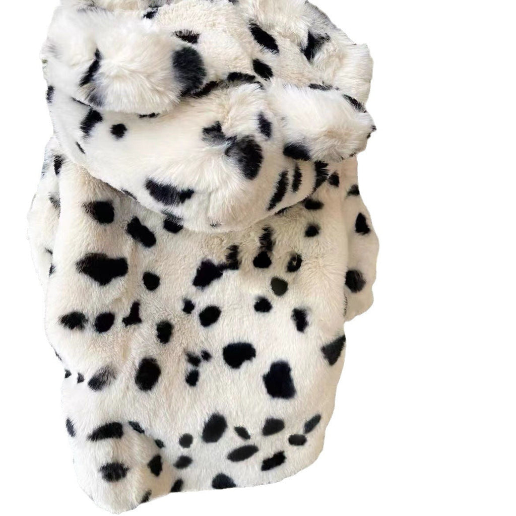 Dog Clothing Thickened Warm Fur Coat