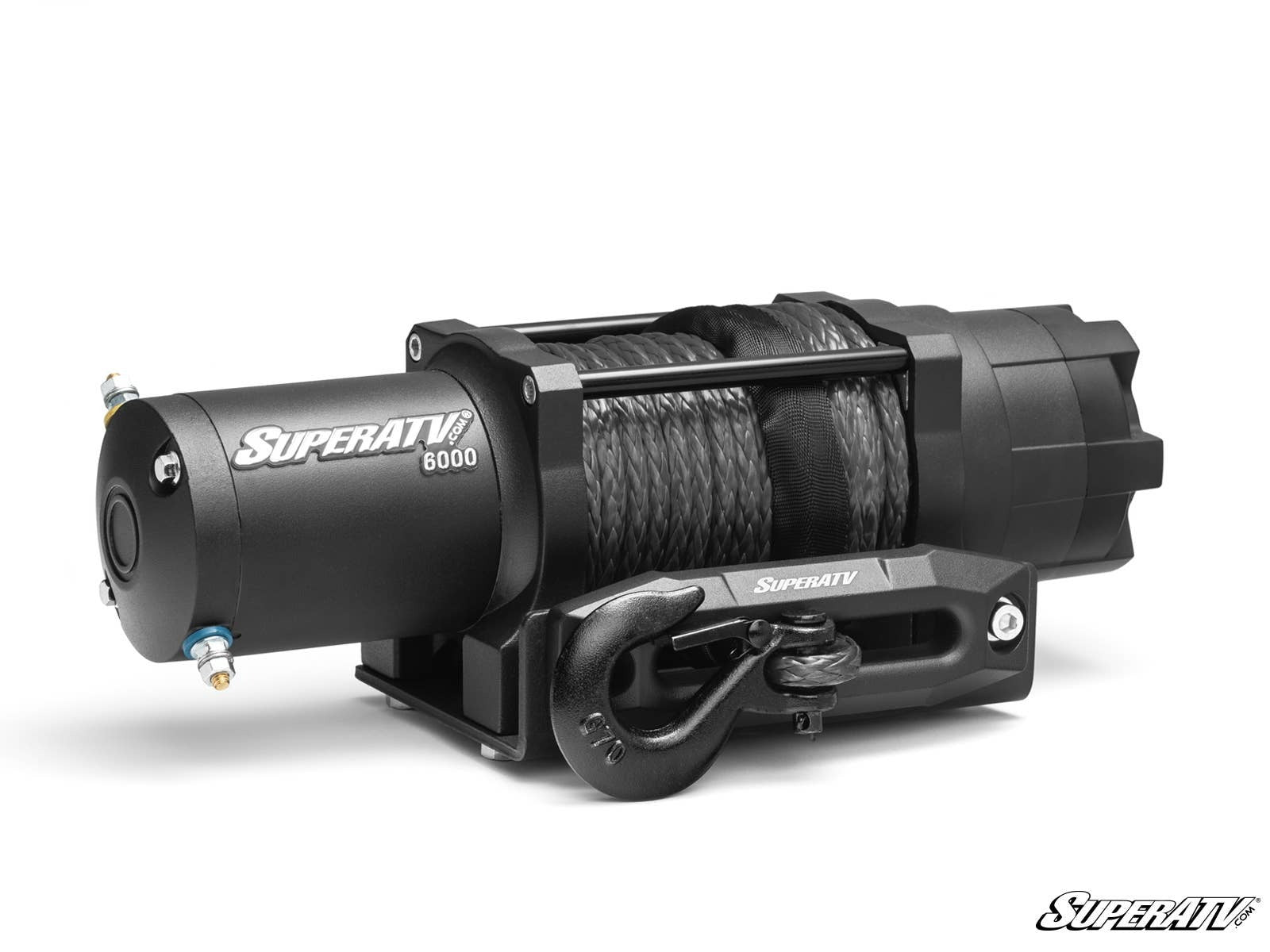 SuperATV Black Ops 6,000 lb. UTV / ATV Winch for With Wireless Remote & Synthetic Rope