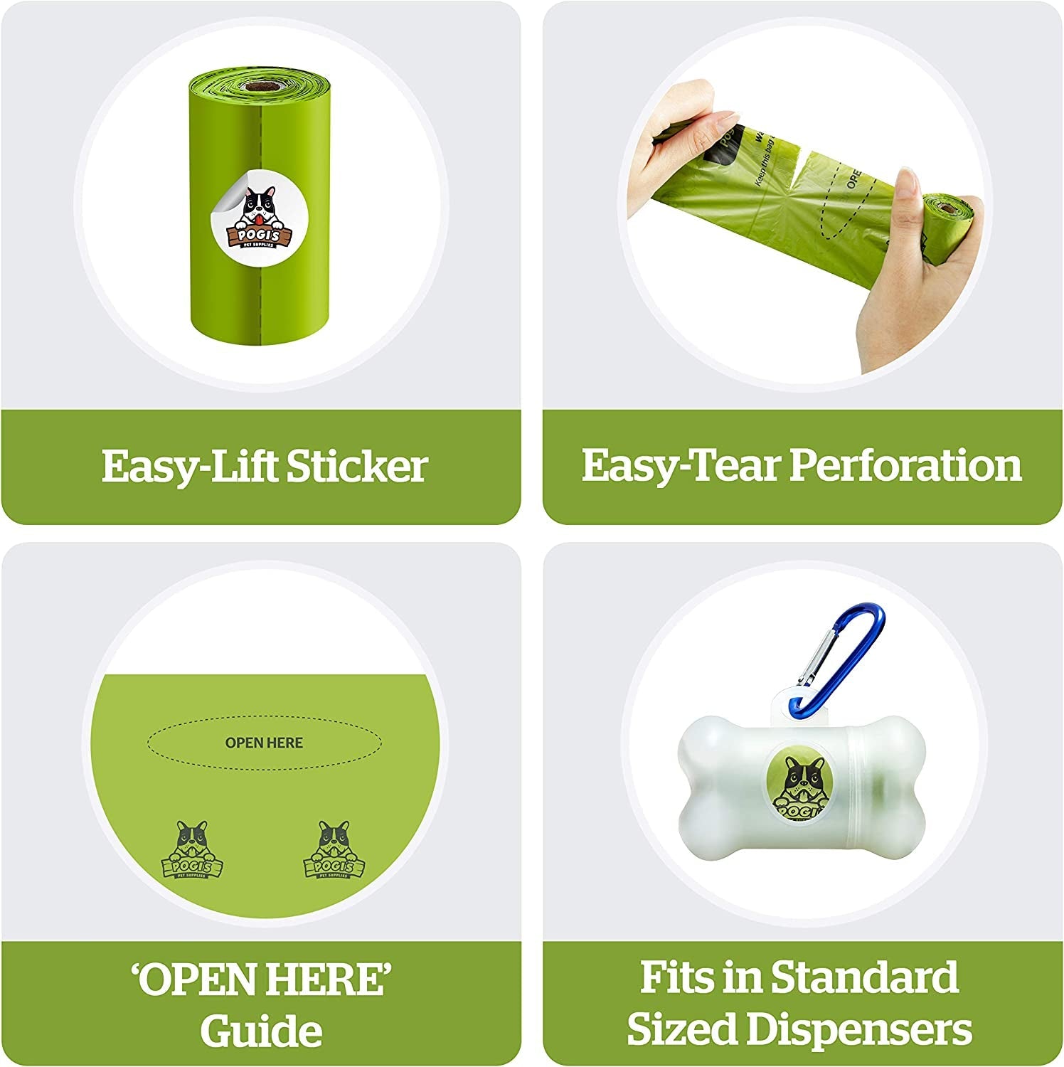 Pogi’S Dog Poop Bags - 10 Rolls (150 Doggie Poop Bags)