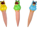 Terracotta Plant Self Watering Spikes - Set of 3 Terracotta Self Watering Bulbs, Self Watering Stakes, Self Watering Globes for Pot Plants (Frogs Painted, Large)
