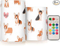 Vdsrup Flameless Candles Set of 2 Funny Welsh Corgi LED Candles with Timer Battery Operated Dog Candle Lights Flickering with Remote for Home Bedroom Decor