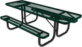 T8H2-DGRN Heavy Duty Rectangular Portable Picnic Table, Handicap Accessible on Both Ends, 8 Ft, Dark Green, Made in America