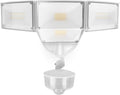 LUTEC 84W 9500LM LED Security Light Motion Sensor Outdoor Lights with Night Light, 4 Head LED Flood Lights Outdoor 5000K Daylight, IP65 Waterproof, Motion Detected Lights for Outside (White)