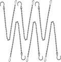 6 Pack 19.7Inches Black Hanging Chains, Garden Plant Hangers, for Bird Feeders, Billboards, Chalkboards, Planters, Lanterns, Wind Chimes and Decorative Ornaments