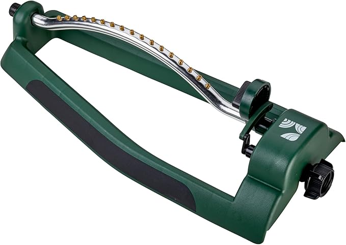 Lawn Oscillating Water Sprinkler 100006 Adjustable Pattern to Cover 2,695 sq.ft. by New England Garden Tools