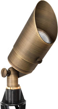 GKOLED 12V Brass Landscape Spotlight, LED Low Voltage Landscape Lighting, Outdoor Adjustable Lights for Yard Wall Lawn Tree Patio Garden, Waterproof Directional Up Light, No MR16 Bulb