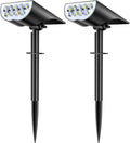 BAXIA TECHNOLOGY Solar Spot Lights Outdoor Waterproof, 3 Lighting Modes Solar Pathway Lights, Dusk to Dawn Spotlight for Yard Garden Landscape Driveway, Warm White, 6 Pack