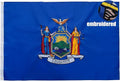TOPFLAGS New York State Flag 4x6 Outdoor NY Flags Double Sided Embroidered Longest Lasting Heavy Duty Polyester Stronger Brass Grommets 4 Stitched Hemming Perfect for Outside