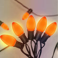 C7 LED Outdoor Halloween Lights 25Ft Orange Christmas String Lights with 27 Shatterproof Orange LED Bulbs, Hanging Outdoor Patio Lights for Christmas Halloween Party Patio Wedding Holiday Decoration