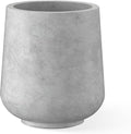 Kante 15.3" Dia Round Concrete Planter, Outdoor Indoor Large Plant Pots Containers with Drainage Hole and Rubber Plug for Home Garden Patio, Natural Concrete