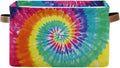 Tie-Dye Rectangular Storage Basket Organizer Bin Shelf Baskets For Clothes Gifts For Home Office Dorm