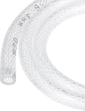1/4" x 3/8" Braided Clear Plastic PVC Tubing 10ft High Pressure Flexible Reinforced Vinyl Tube, [for Garden Irrigation, Water Hose, Fish Tank, Water Transfer] - 6.4x9.5mm