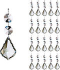 Maple Leaf 20pcs Crystal Chandelier Prisms Replacement Pendant Parts, 38mm Hanging Crystals Beads for Chandelier Wedding Decoration Clear