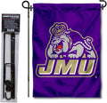 College Flags & Banners Co. James Madison Dukes JMU Garden Flag with Pole Stand Holder