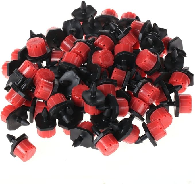 Penta Angel 50/100/200 Pcs Adjustable Irrigation Sprinklers Watering Drippers Sprinklers Emitter Drip System On 1/4" Barb (50)