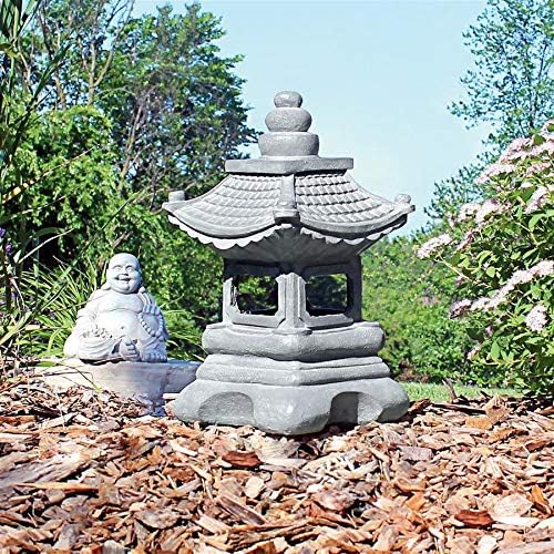 Design Toscano s/2 Chengdu Pagoda Asian Lantern Statues