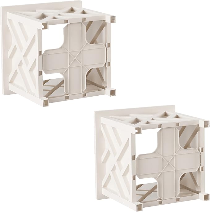 Lattice Design Planter Box 2-Pack – 14.75-Inch Decorative Outdoor Flower or Plant Pots – Front Porch, Patio, and Garden Decor by Pure Garden (White)