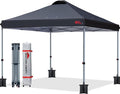 MASTERCANOPY Durable Pop-up Canopy Tent with Roller Bag (Black)
