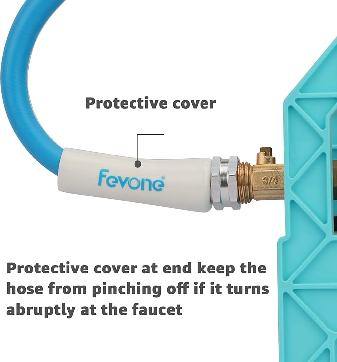 Fevone 35 ft Garden Hose, Heavy Duty Water Hose, Hybrid Polymer, Kink Resistance, Flexible, Durable, Leak Free, Aluminum Fittings, 3/4" GHT, 5/8" ID, 600 Psi, Drinking Water Safe