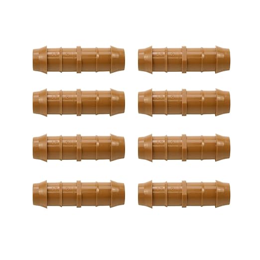 Dnyta 20pcs Drip Irrigation Fittings Drip Line Connectors Kit 17mm Drip Irrigation Tubing 1/2 Inch Drip Irrigation Kit for Most 1/2" Irrigation Tubing or Sprinkler Systems