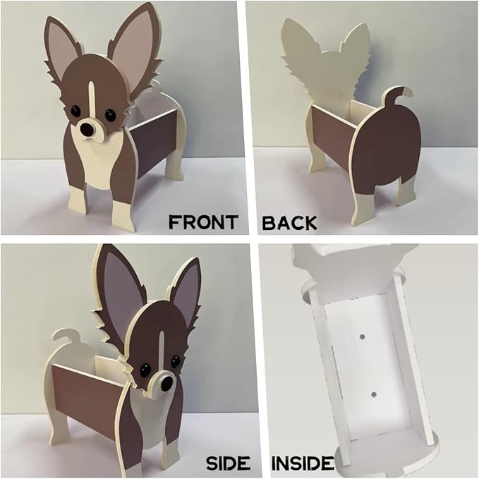 Cavalier King Charles Spaniel Dog Planter Plant Pots,Cute Garden Dog Flower Planter,Dog Planters Birthday Gifts for Women,Office,Indoor/Outdoor Decor（9.45 * 8.66 * 13.39in）