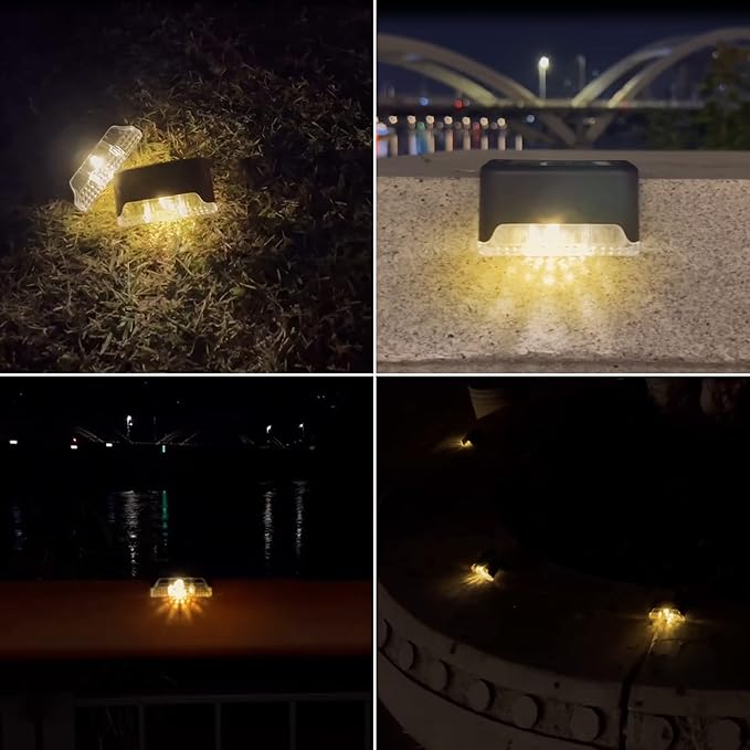 20-Pack LED Outdoor Solar Lights for Deck Fence Step Patio Lighting Waterproof Warm White