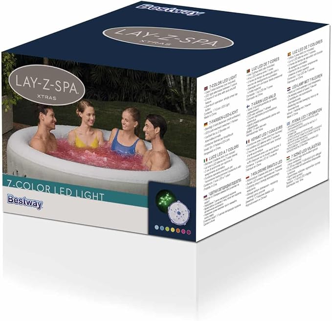 LED Light Accessory for Hot Tubs, 7 Colour Underwater Light (2 Modes)