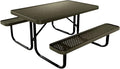 Heavy-Duty Portable Outdoor Kids Table, Punched Steel Kids Picnic Table, Commercial-Grade Picnic Table, Made in America (4ft Rectangular, Childrens, Textured Gold Vein)