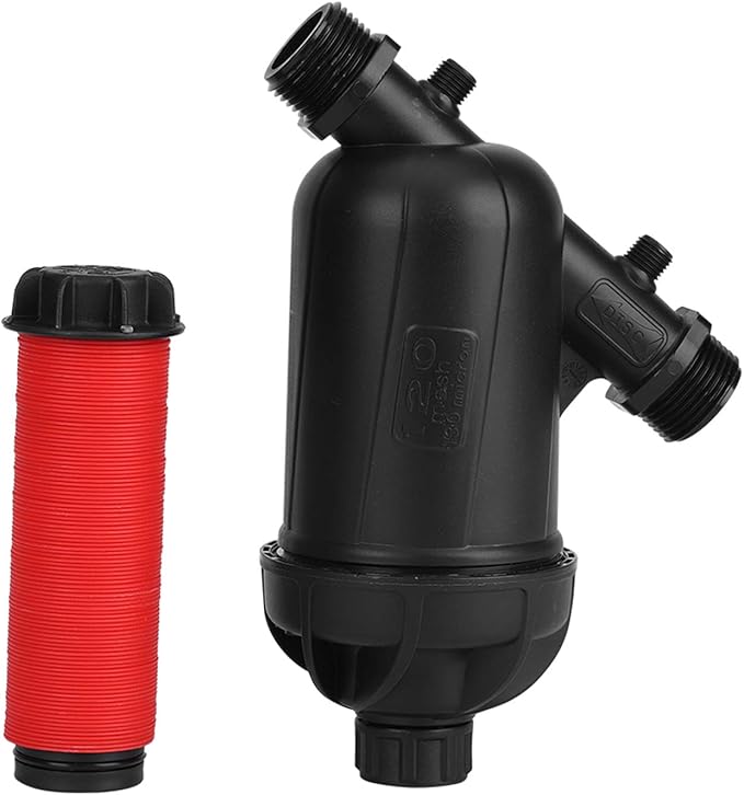 ciciglow Screen Irrigation Filter, 120 Mesh 130 Micron Level Disc Filter Garden Irrigation with Hose Threads for Garden Lawn Watering