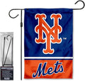 WinCraft Mets Garden Flag with Stand Holder Flagpole