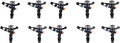 Rocking Arm Sprinklers,10PCS Plastics G 1/2 Male Thread 360° Rotating Sprinklers Watering Sprinkler for Yard Lawn and Grass Irrigation 4.7x4.5in