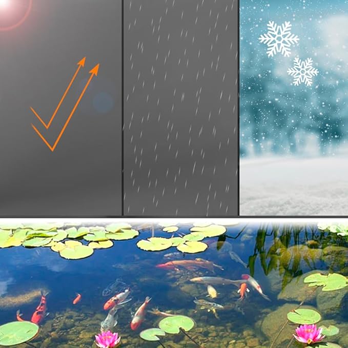 Pond Liners 15 x 20 Feet, Easy Cutting LDPE Pond Liner 20 Mil, High Preformed Koi Pond Liner for Ponds, Streams, Fountains and Garden Waterfall