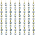 12.5 FT Crystal Glass Strand, Garland Octagon Beads Chandelier Crystal Prism Replacement for Hanging Clear with Golden Clips