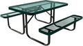 Coated Outdoor Furniture Heavy-Duty Portable Outdoor Kids Table, Expanded Metal Kids Picnic Table, Commercial-Grade Picnic Table, Made in America (4ft Rectangular, Childrens, Dark Green)