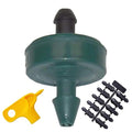 2 GPH Netafim Woodpecker Jr Pressure Compensating Dripper Emitters, 35-Pack Plus Hole Punch Tool and Goof Plugs for Drip Irrigation Systems