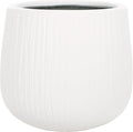 SAFAVIEH Outdoor Collection Francia Modern White Concrete Ficonstone Planter Pot