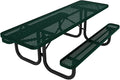 T8H2-P-DGRN Heavy Duty Rectangular Portable Picnic Table Handicap Accessible on Both Ends, 8 Ft, Dark Green, Made in America