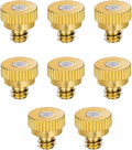 Aopin G 3/16 Brass Misting Nozzles 0.15mm / 0.006" Orifice Atomizing Mister Sprayer Nozzle Suitable For Outdoor Cooling,Garden Irrigation,Fountain, Crop Nutrient Injection, Greenhouse 8 Pcs
