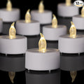 LED Tea Lights Flameless Candles: 12Pack Battery Operated Candle Realistic and Bright Flickering Holiday Gift Long Lasting 200Hours for Seasonal & Festival Celebration WarmWhite