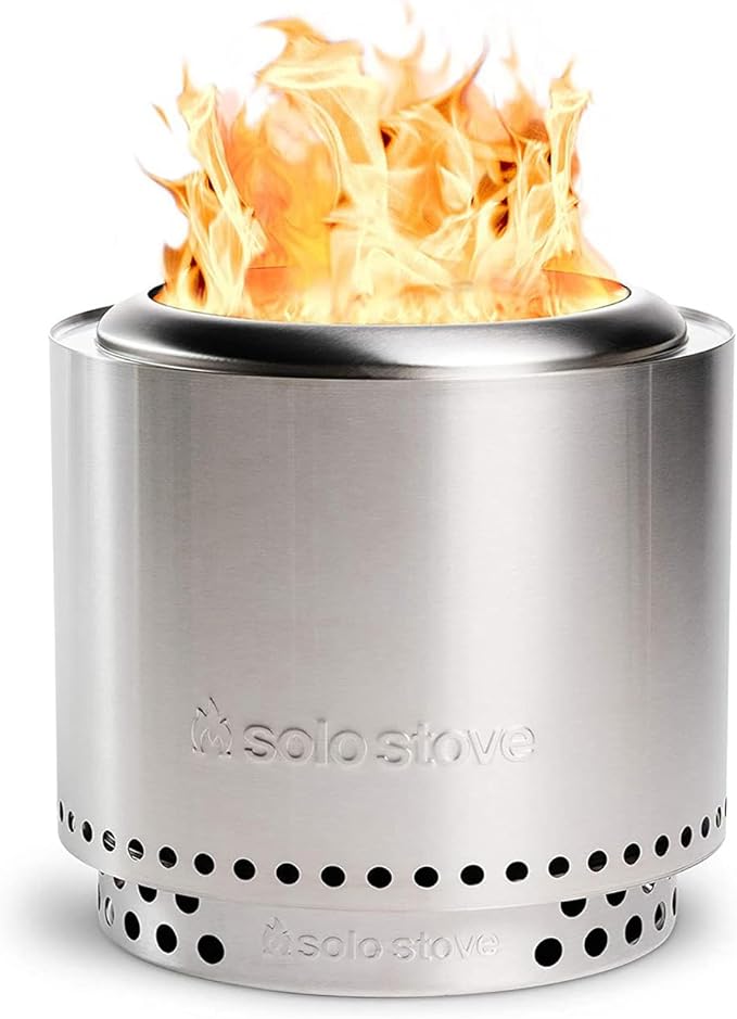 Solo Stove Ranger 2.0 with Stand - 15 Inch Smokeless Portable Fire Pit - Lightweight Outdoor Fireplace with Removable Ash Pan, Stainless Steel, Carry Case Included, Ideal for 2-4 People, 16.5 lbs